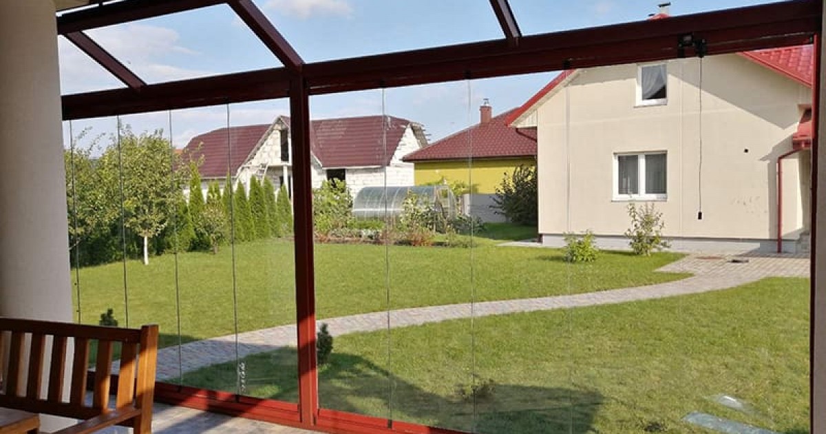 Остекление веранды и террасы в бане, частном загородном доме в Гродно ...